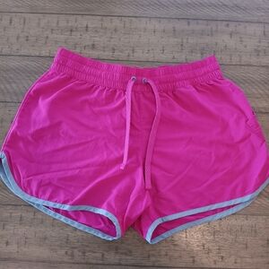 Columbia Shorts Women Small Elastic Waist w Drawstring Pink Lightweight w Logo
